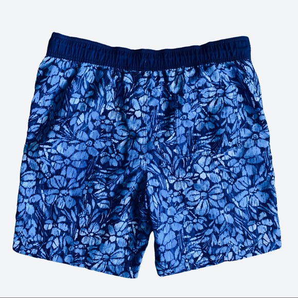 Goodfellow & Co Blue Print Swim Trunks Shorts - Picture 2 of 10